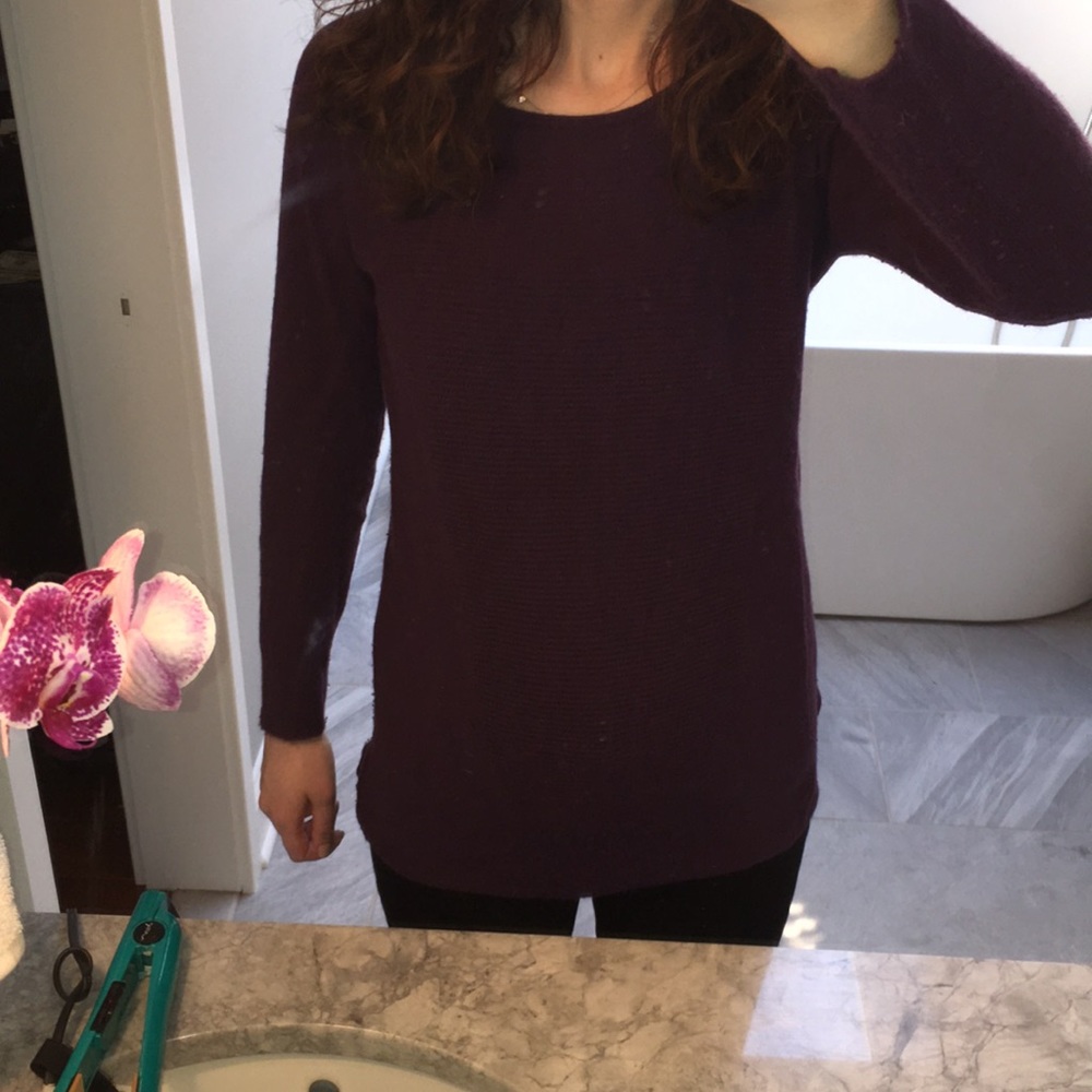 C by Bloomingdales Purple Cashmere Sweater